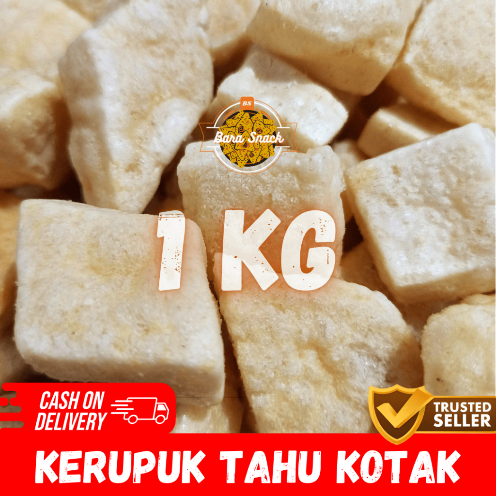 

[ 1KG ] Kerupuk Tahu Kotak Gurih Renyah / Camilan Snack Kiloan Murah -B
