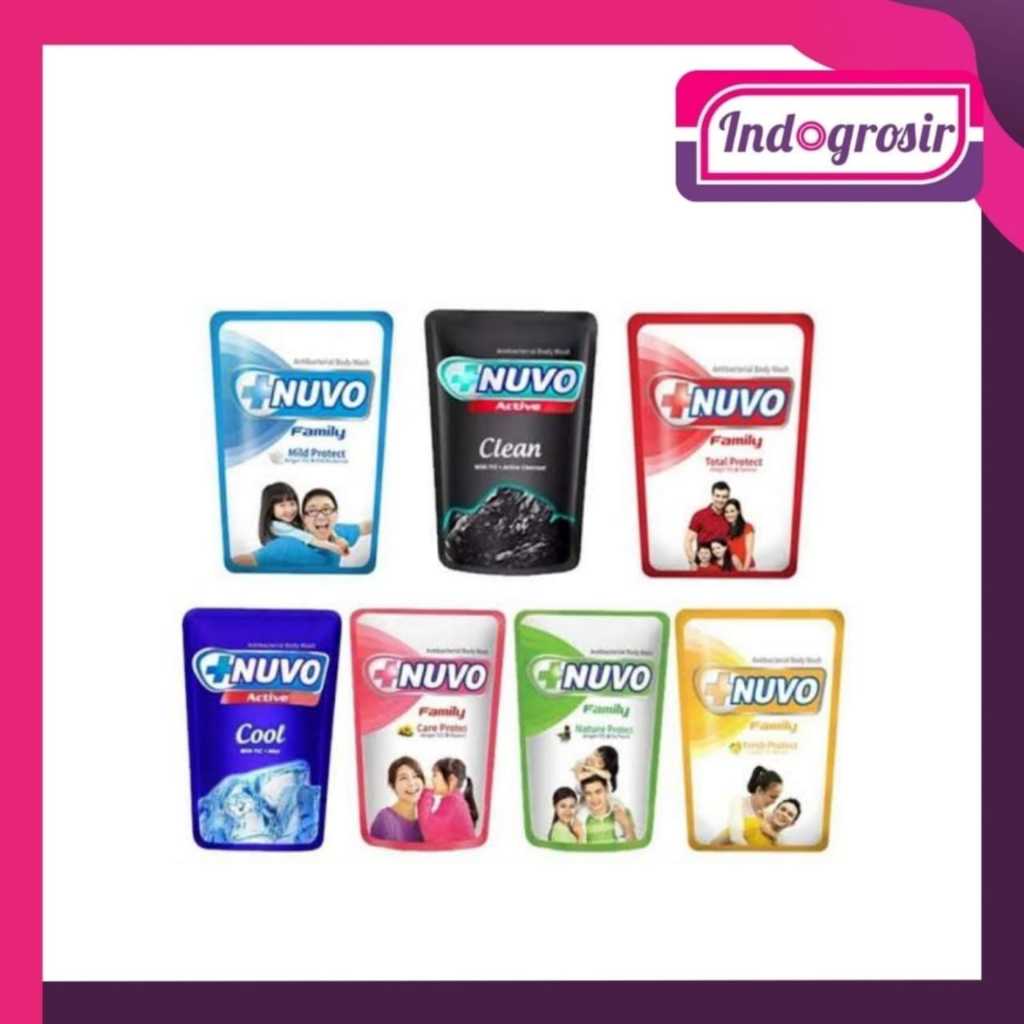 NUVO FAMILY BODY WASH 60ML POUCH/SABUN NUVO CAIR REFIL/SABUN MANDI CAIR NUVO/PROMO