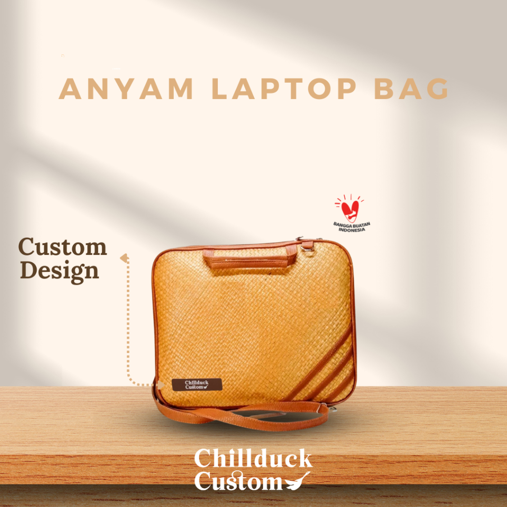 Tas / Totebag Totes Custom / Premium Quality /Anyam Laptop Bag