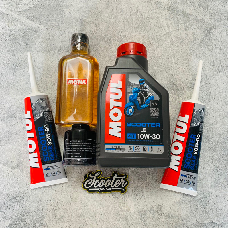 Paket Oli Mesin Vespa 3V IGET ( OIi Mesin Oli Gardan Filter Oli )