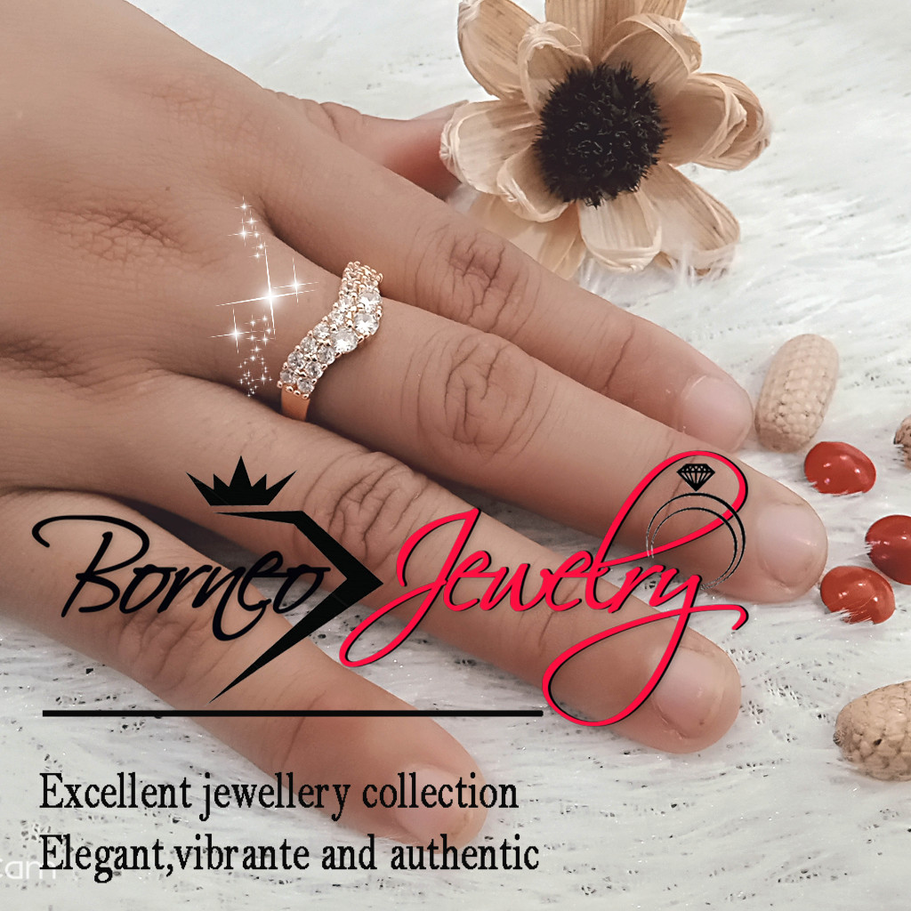 BJ-A32 Cincin Titanium Wanita Emas imitasi Tidak mudah luntur anti karat