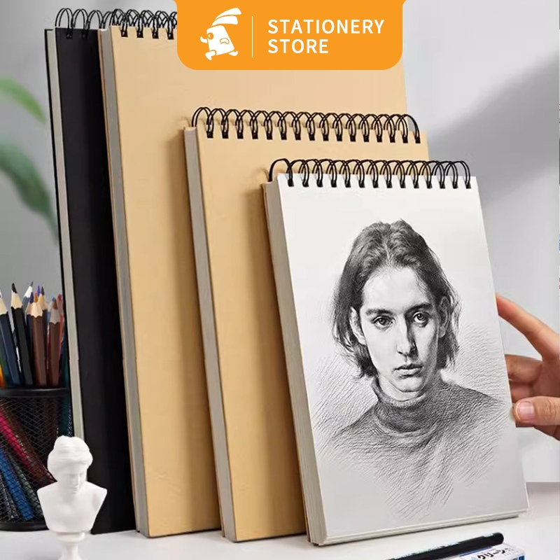 

sketchbook/buku sketsa A4/A5/A6 Vertikal Jilid Spiral/buku gambar30 LEMBAR Dapat Dibalik 360/buku gambar-Rabbit Stationery