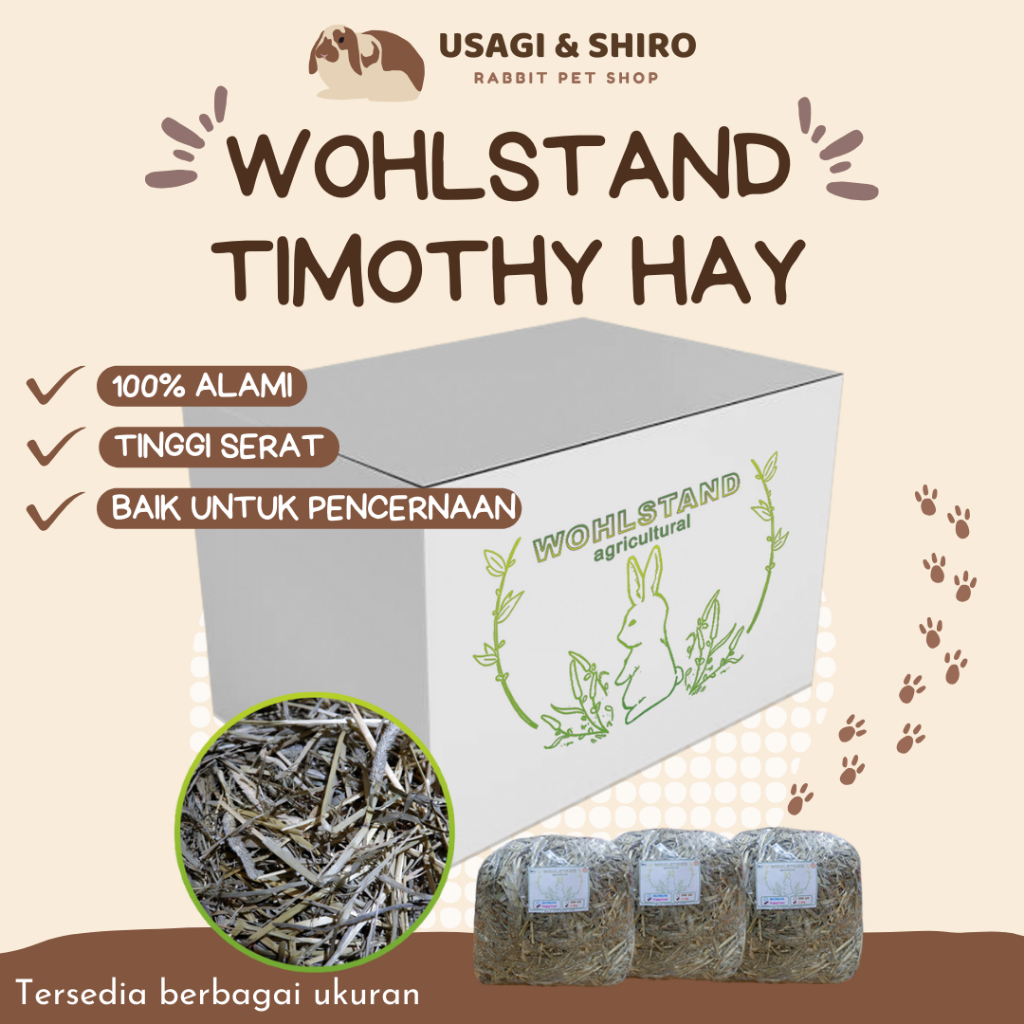 Rumput Kelinci / Rumput Hay / Timothy Hay Wohlstand 500gr