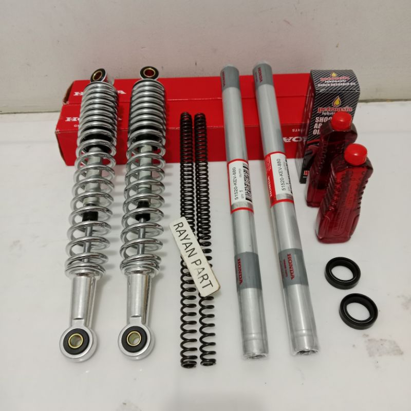 As shock depan+belakang supra x125 lama supra x125 lama sok+per+sil+oli komplit