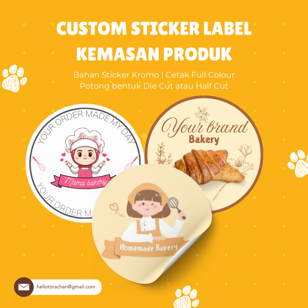 

Cetak Sticker Kromo Label Kemasan Custom | Sticker Label Kue Custom | Sticker Label Makanan Custom