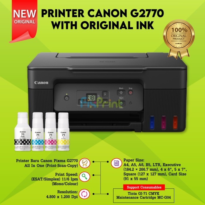 PRINTER CANON G2770 PRINT COPY SCAN
