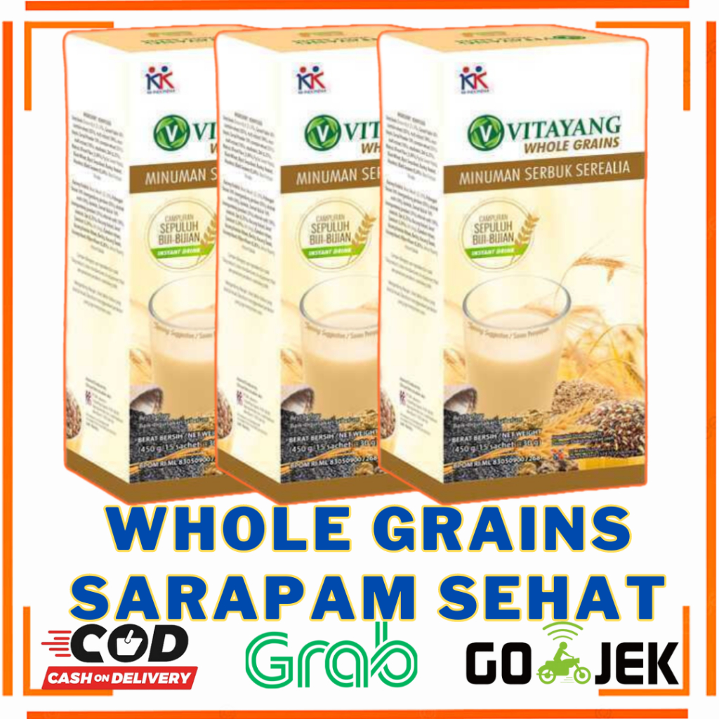 

Vitayang Whole Grains Minuman Serbuk Oats Gandum Biji Kacang Umbi Beras Merah Original KK Indonesia