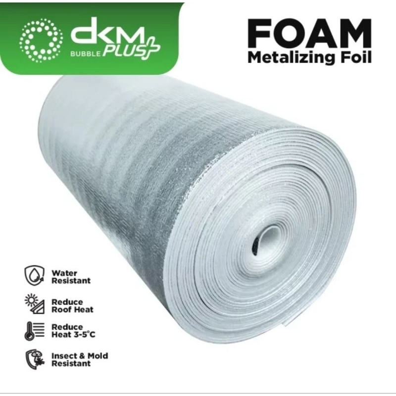 

FOAM METALIZING DOUBLE FOIL PE FOAM INSULASI ATAP PEREDAM PANAS 120X25