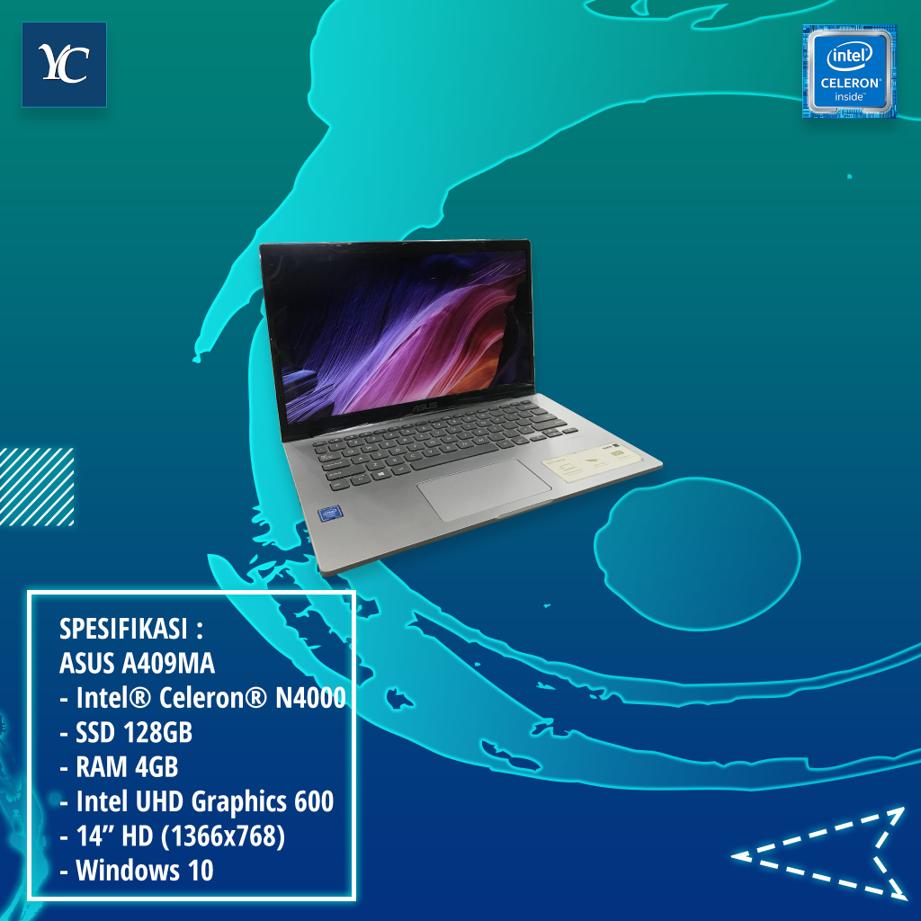 ASUS VIVOBOOK A409MA INTEL N4000 4GB 128GB INTEL UDH GRAPHICS 14.0'' SILVER