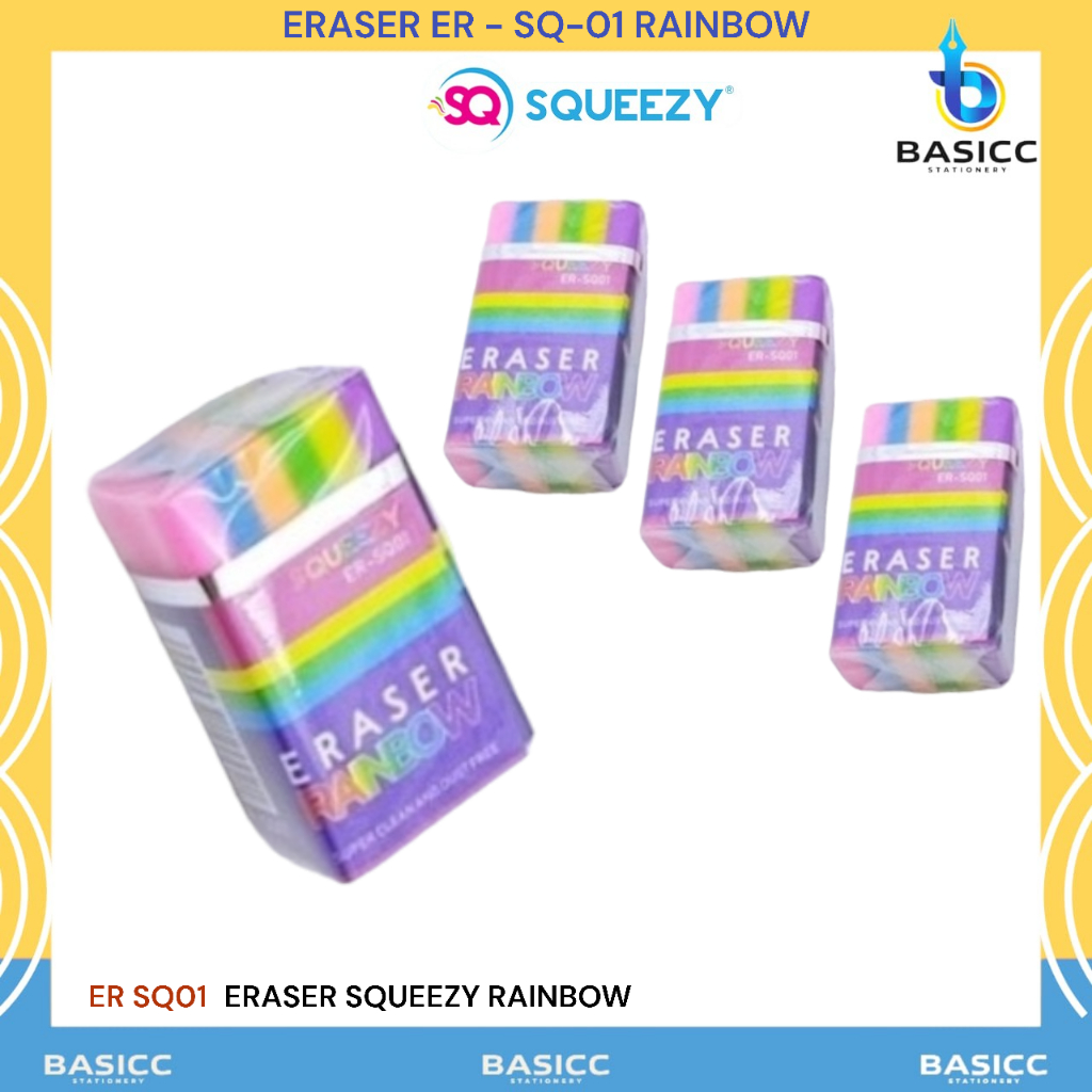 

Squeezy Eraser Penghapus Pensil Rainbow ER SQ-01 | @1Pcs