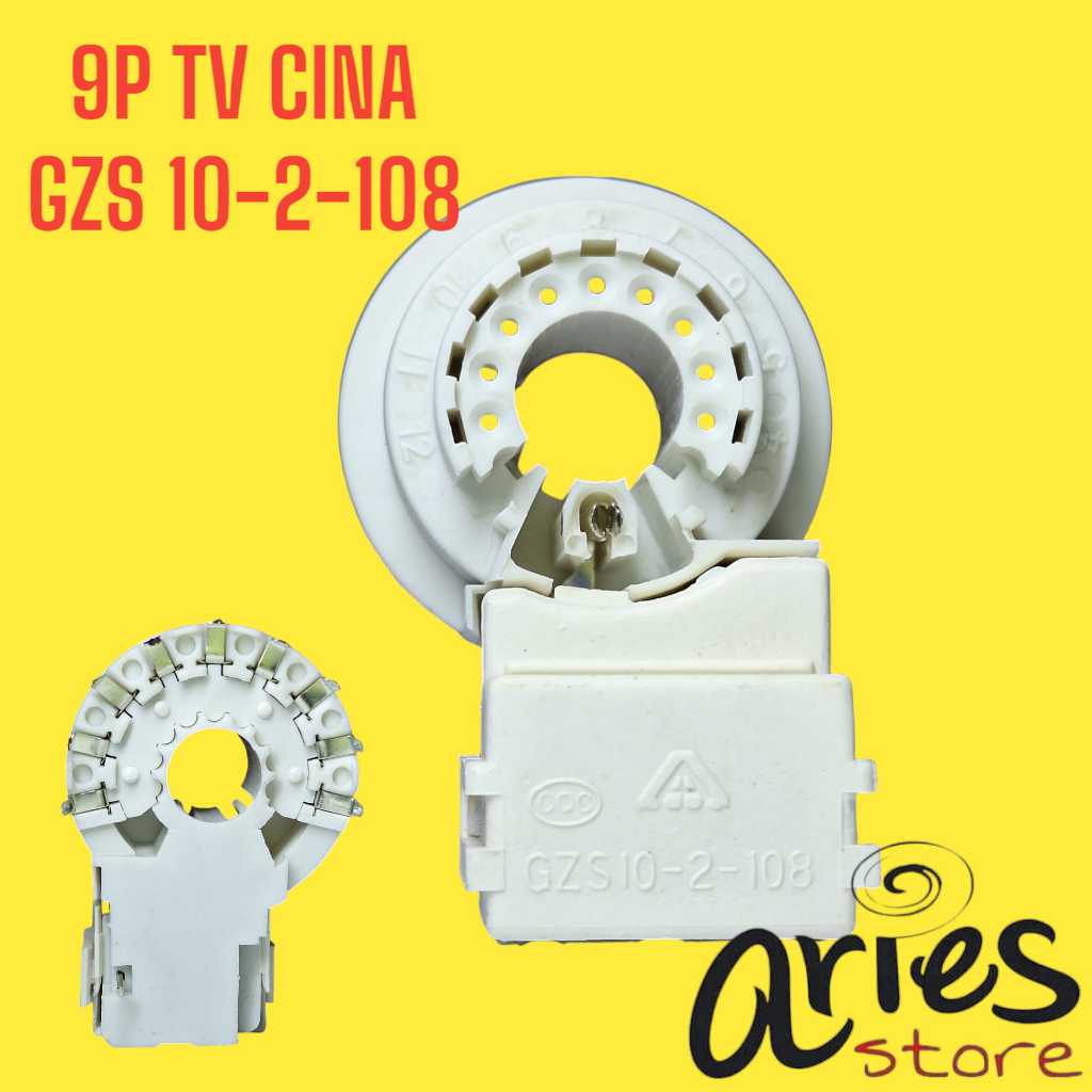 Soket CRT 9 Pin GZS 10 2 108 SOKET CRT TV CINA