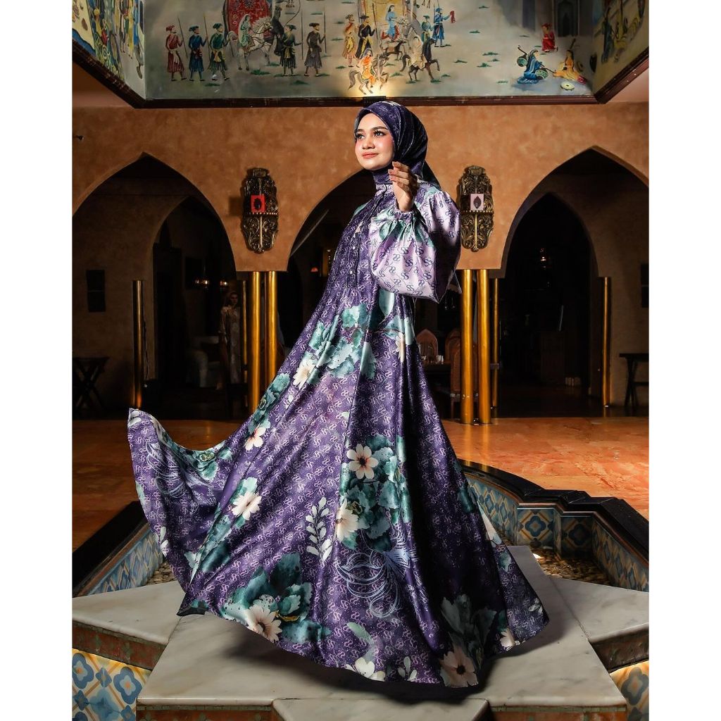 GAMIS SET HIJAB SILK SUTRA ORI BY SHELLASAUKIA