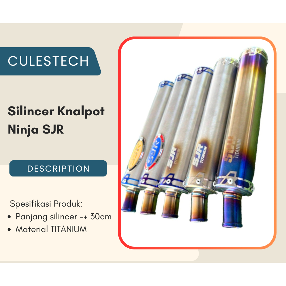 Silincer Knalpot Ninja SJR Titanium Thailand Ori