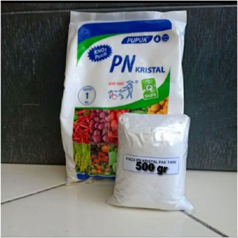 KNO3 PN kristal, KNO3 PUTIH REPACK 500gram