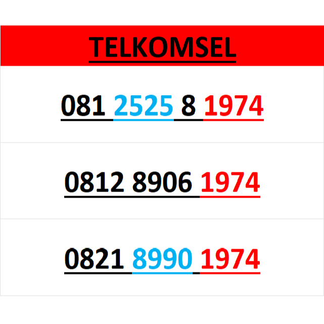 nomor cantik simpati telkomsel seri tahun 1974 murah lengkap w160