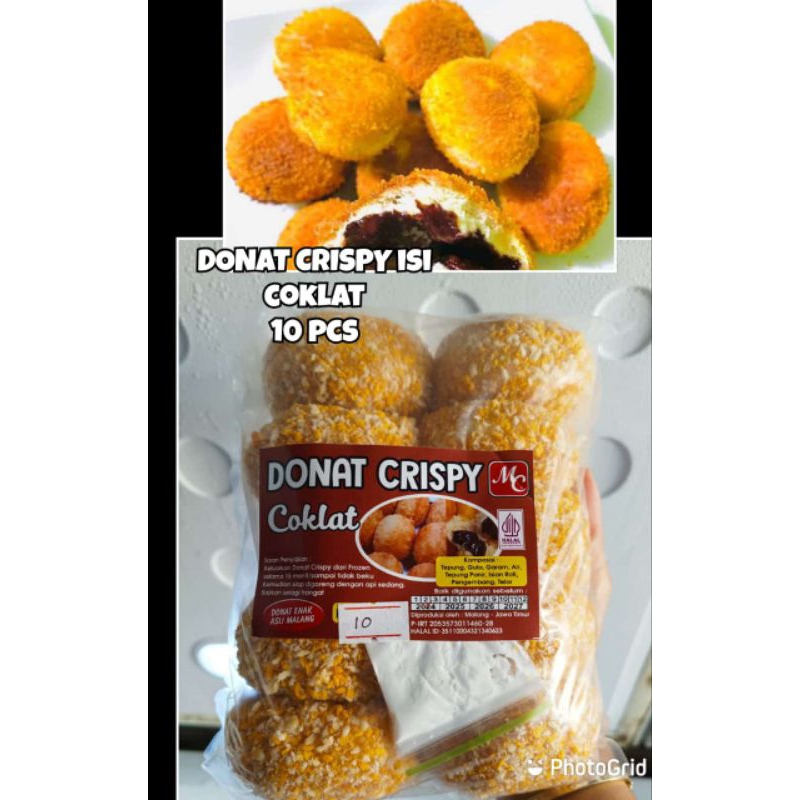 

Donat krispi coklat isi 10