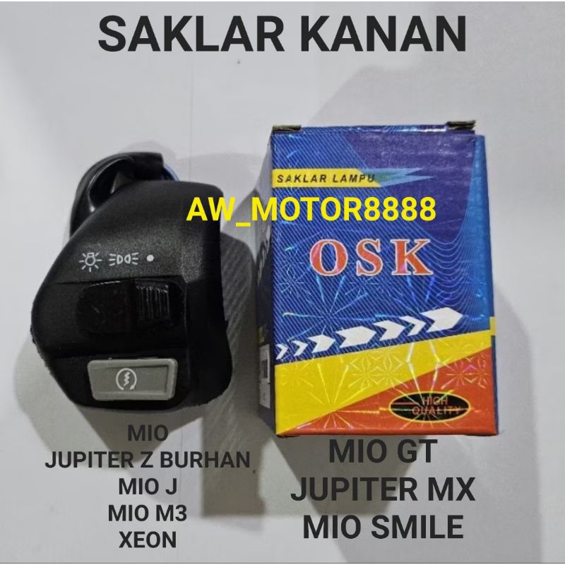 SAKLAR KANAN RH MIO / JUPITER MX / MIO J / MIO M3 / MIO SMILE / MIO SPORTY / MIO SOUL HOLDER SAKLAR 