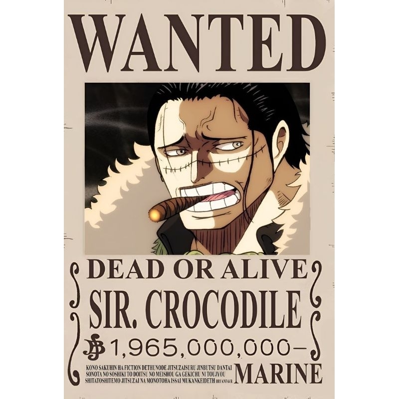 CETAK poster Bounty Villain One Piece After Wano