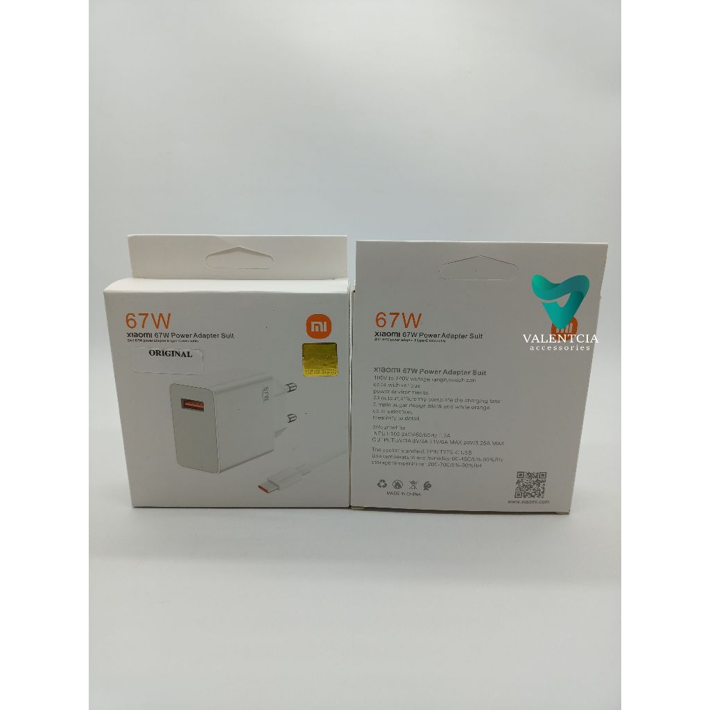 CHARGER / TC XIAOMI 67W ORIGINAL 100% USB TYPE C