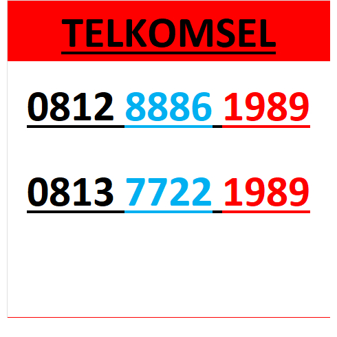 Nomor cantik telkomsel simpati 4g 5g seri tahun 1989 r800