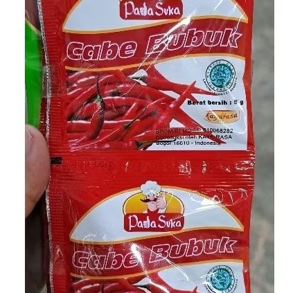 

cabe bubuk per sachet 5gram