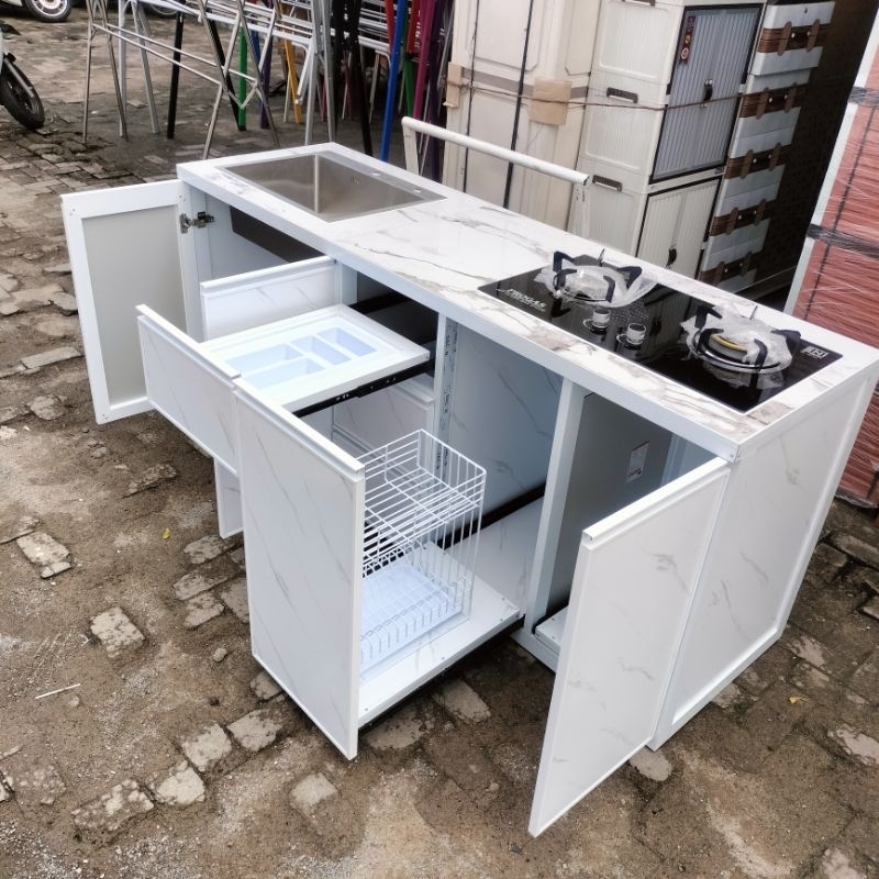 Rak Kompor Dapur Alumunium / Kitchen set dapur alumunium / Kitchenset Alumunium / Kitchen set anti r