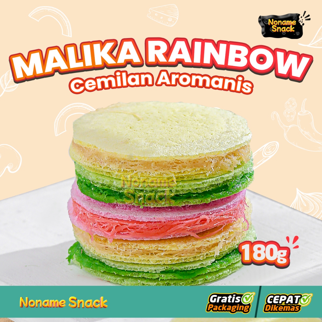 

NoName Snack - Malika Rainbow Rambut Nenek Arbie Food Aromanis Grosir 180Gr