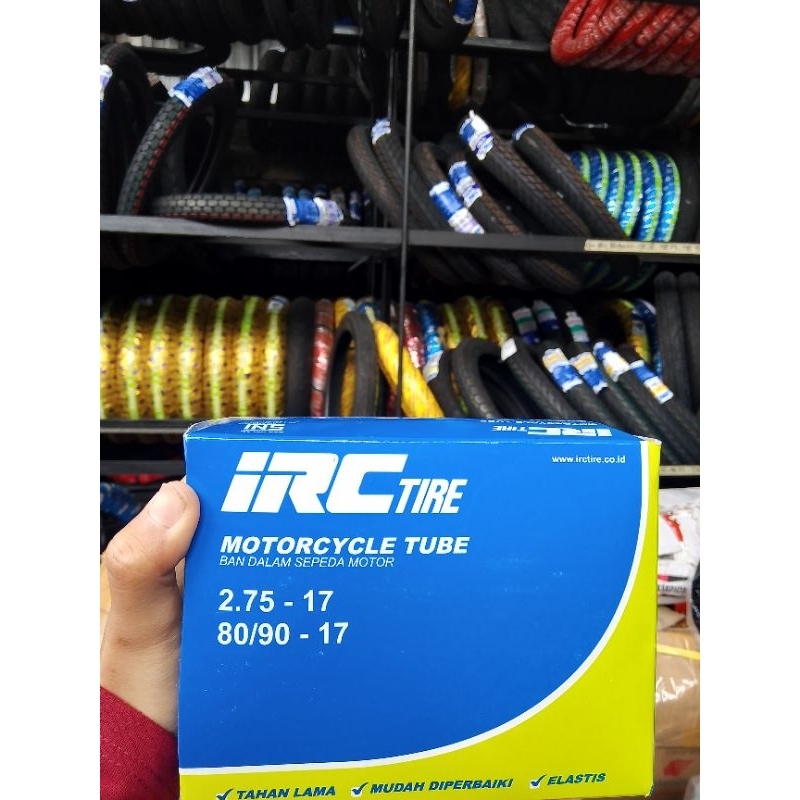 BAN DALAM MOTOR IRC 275-17,BAN DALAM MOTOR BELAKANG BEBEK ,BAN DALAM IRC BELAKANG 275-17