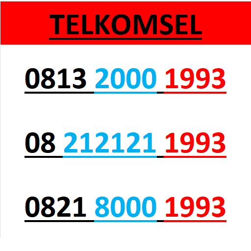 Nomor cantik telkomsel 4G 5G seri tahun 1993 r3000