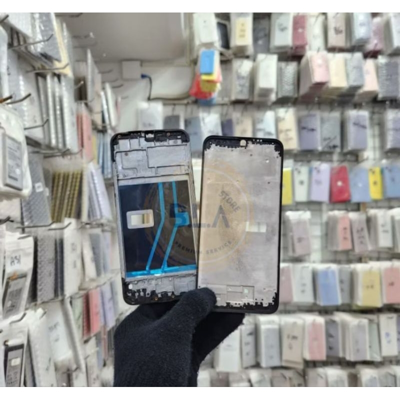 TULANG TENGAH - FRAME LCD - TATAKAN LCD REALME C2 ORIGINAL
