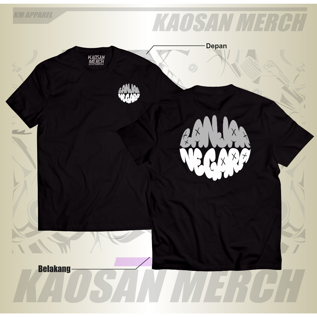 Kaos Banjarnegara Kota Dawet Ayu  Printing DTF Premium 100% Cotton combed
