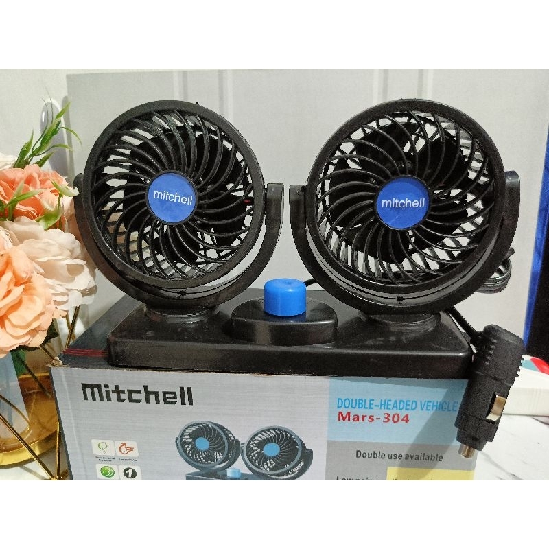 Kipas angin mobil Double 5 Blade Tornado 12-24 Volt MITCHELL