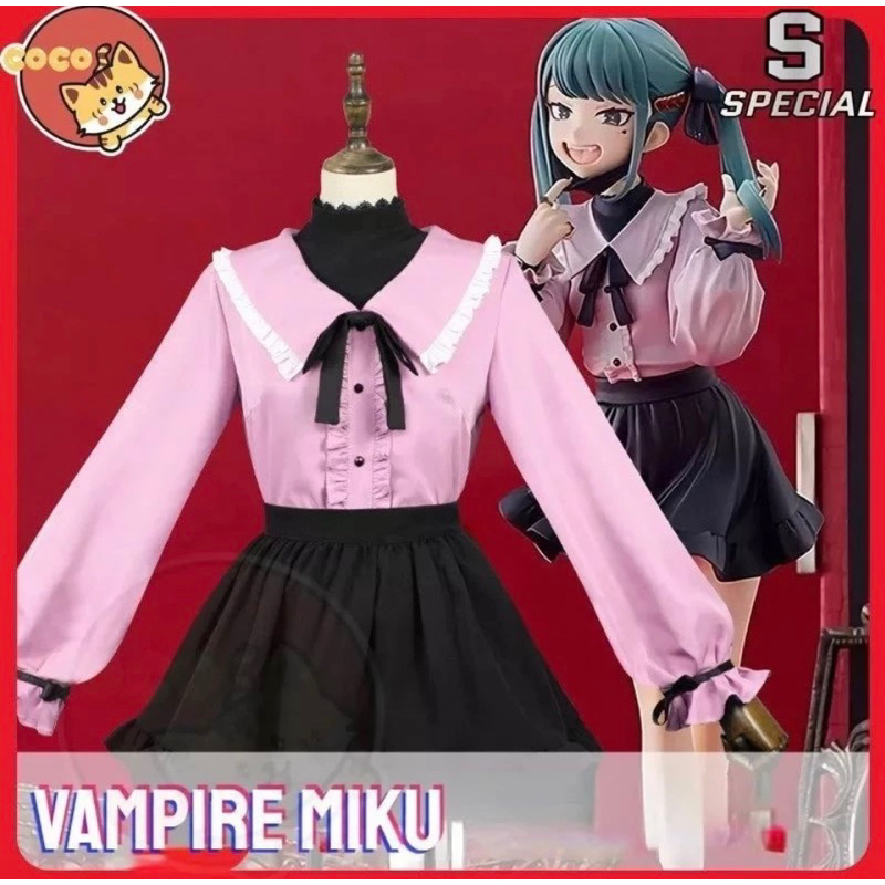 Ready Stock Costum miku vampire costum cosplay