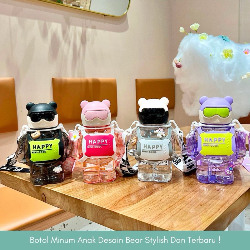 Botol Minum Anak Sedotan Anti Tumpah Botol Minum Free Tali  Sekolah Tk SD Anak Cewek Cowok