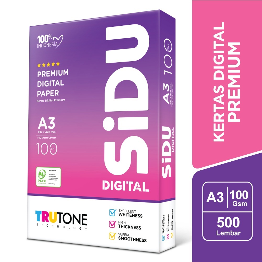 

[Pelangi Stationery] SIDU Kertas Fotocopy 100 GSM A3 - SDU PC 100 A3G