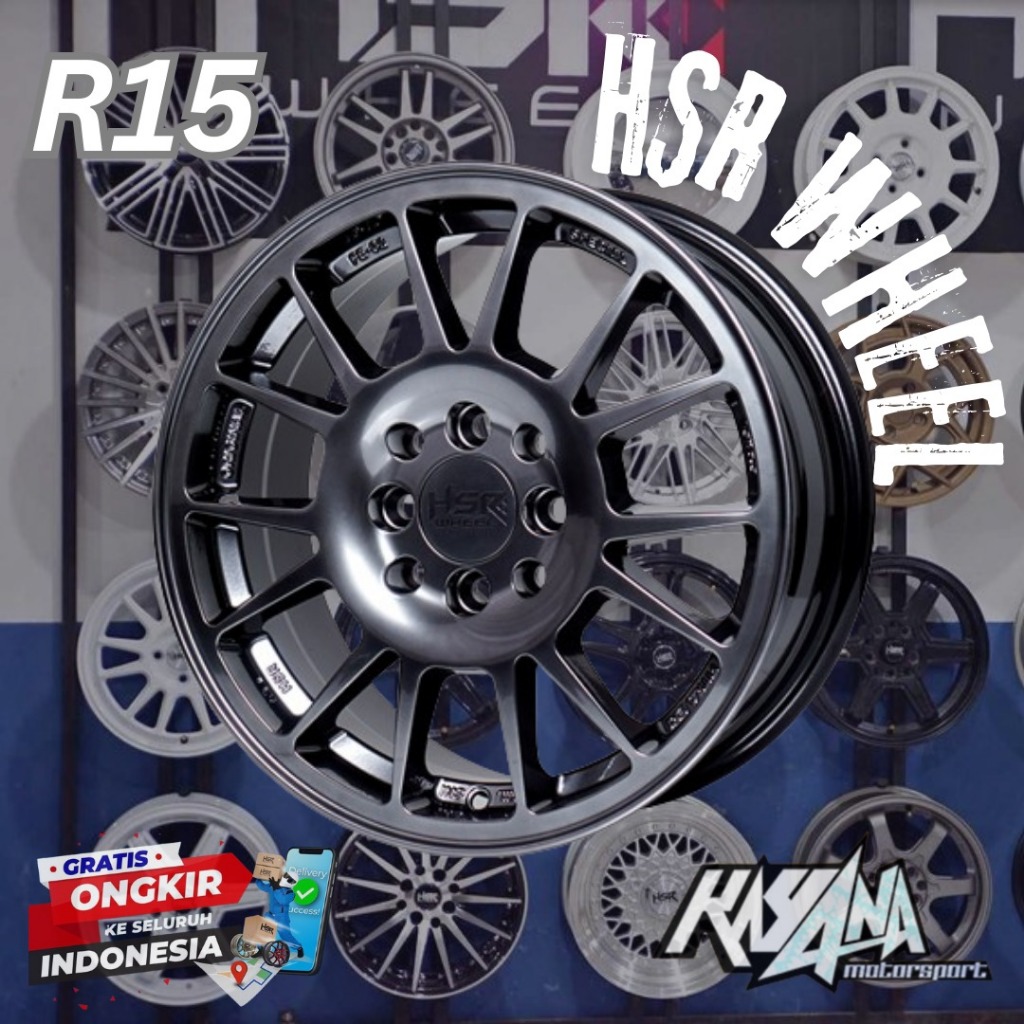 Velg Mobil Rally R15 Hsr Fe02 Velg Mobil Agya Avanza Brio Yaris Sigra Velg Mobil Hsr Wheel R15