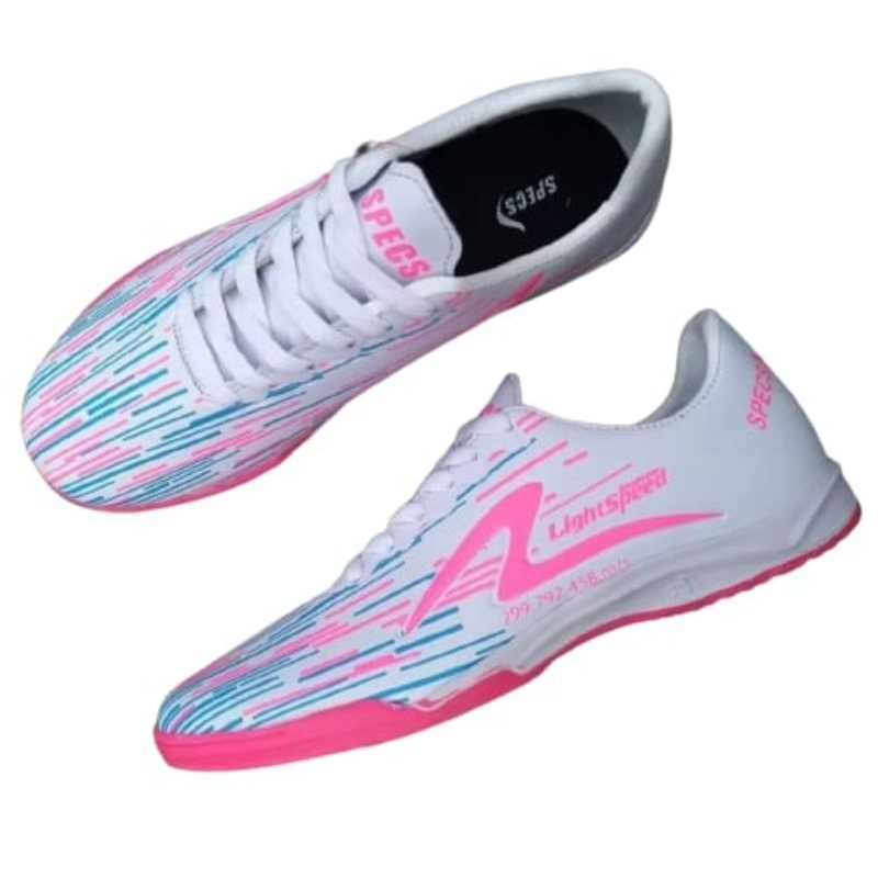 Promo Sepatu Futsal Specs Lightspeed Reborn Putih pink