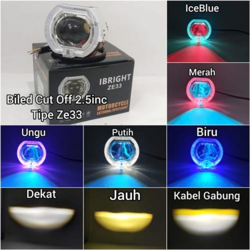 Lampu Tembak BILED projie 2.5inc LED (Ze33) lampu biled 1 led lampu biled motor