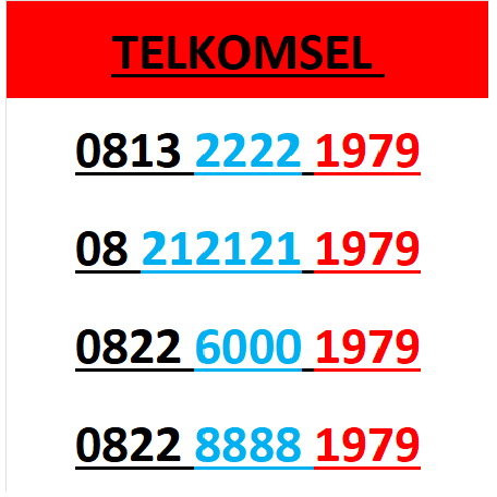 Nomor cantik telkomsel 4G 5G seri tahun 1979 r3000