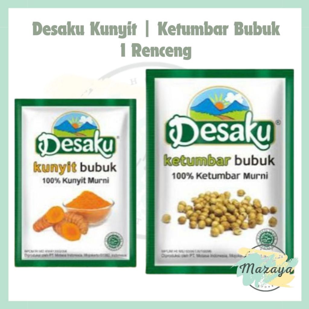 

BUMBU DESAKU KETUMBAR | KUNYIT SACHET 1 RENCENG ISI 12 BUNGKUS - MAZAYA HOMESTORE