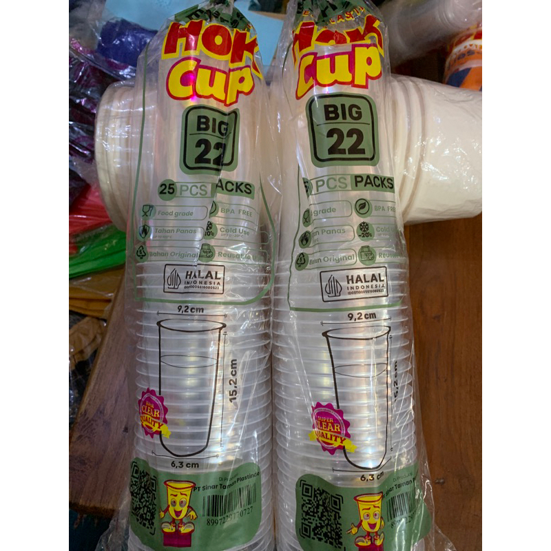 gelas hok 22 oz big isi 50