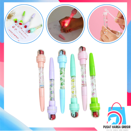 

PHG - Pena Gel Gelembung Bubble Light 5 in 1 Segel Rol Cahaya Segel Anak-Anak Bolpoint Kreatif Ajaib Pulpen Multi Fungsi Roller Seal Anak Sihir Kreatif Pulpen Pena Hadiah Sekolah