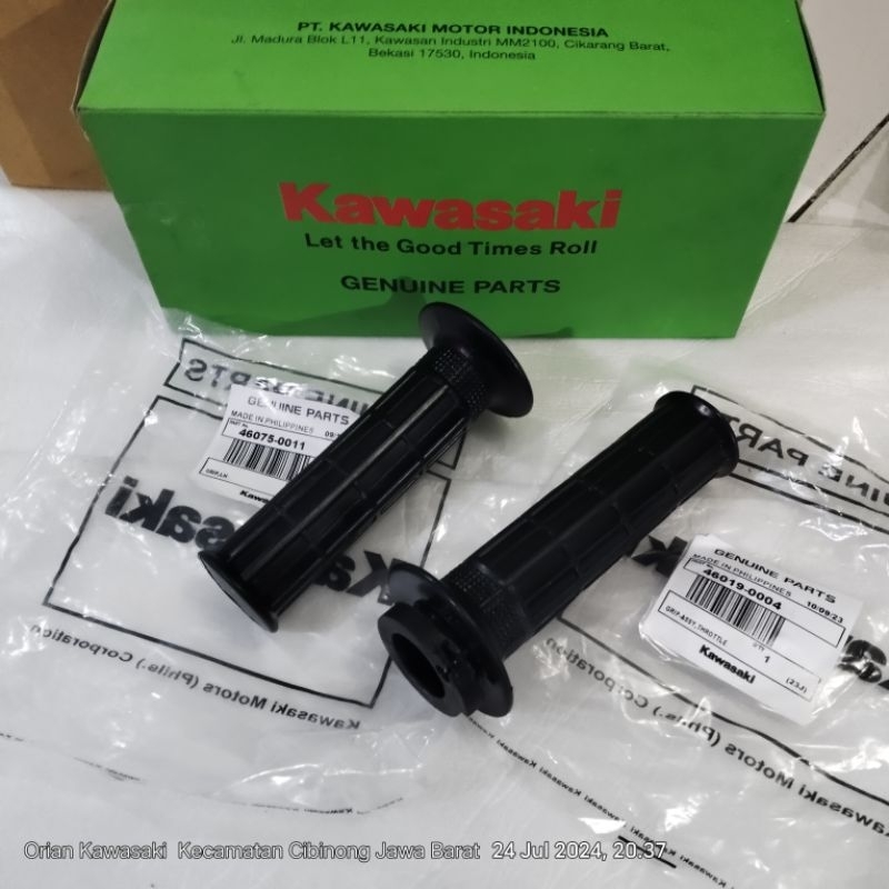 Handgrip atau karet stang kawasaki w175 original