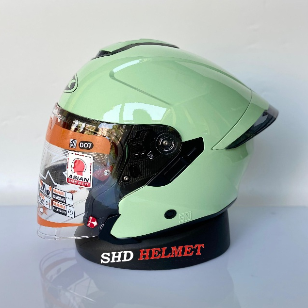 Helm INK Terra 2 Matcha Green Hijau Tosca Double kaca