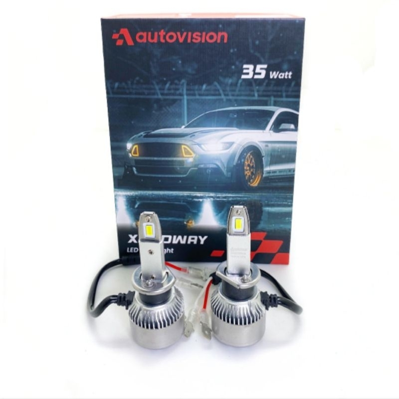 Lampu LED Autovision Xandway H1 35 Watt 6000K Putih Bohlam LED Bulb H1