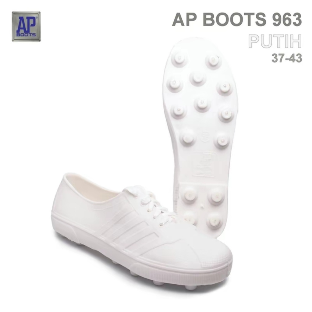 Sepatu Pool PVC AP Boots AP 963 Putih untuk Pria-Wanita