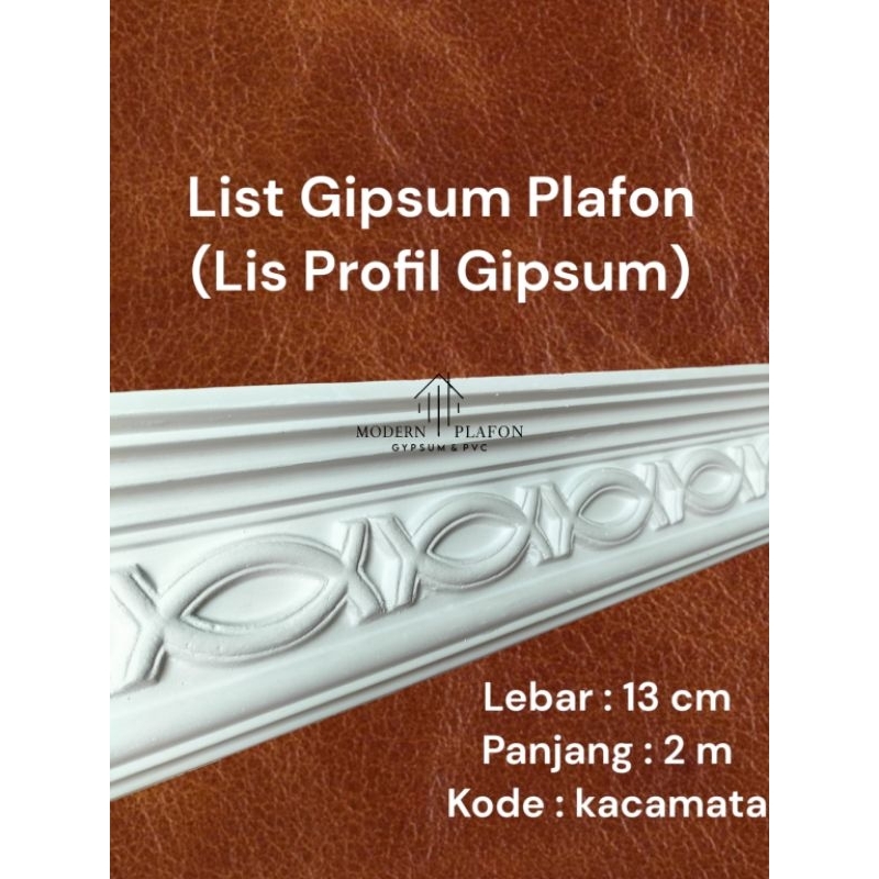 List gypsum motif kacamata 13 cm / list profil gypsum plafon / gypsum list / plafon modern