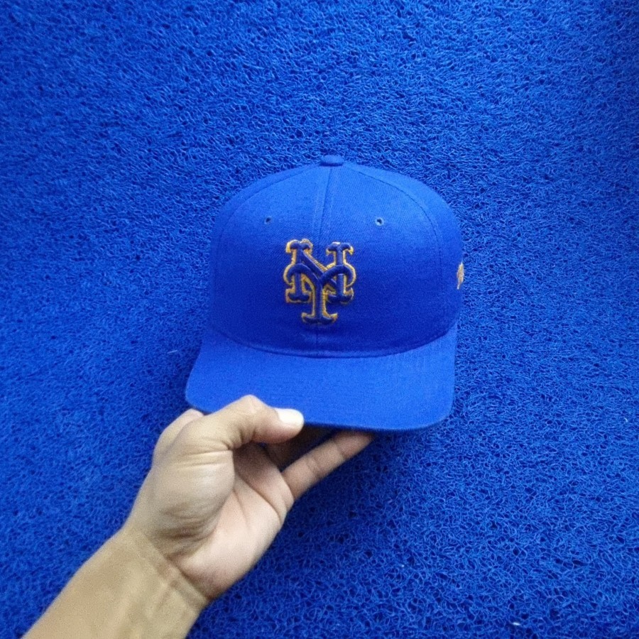 topi vintage new york mets bahan wool