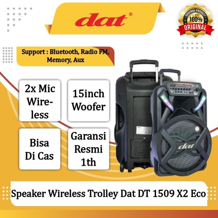 SPEAKER PORTABLE DAT DT 1509 X2 SPEAKER BLUETOOTH DAT DT 1509 X 2