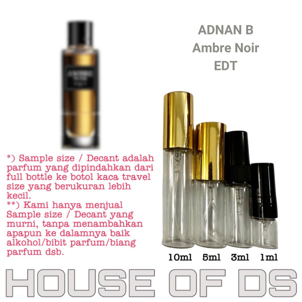 Decant Adnan B Ambre Noir EDT 2ml/3ml/5ml/10ml